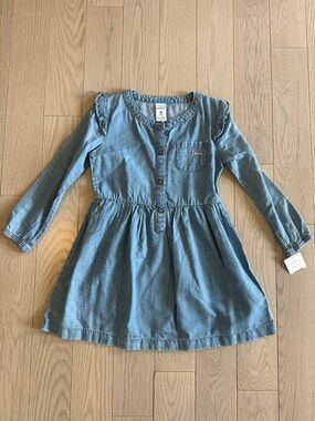 ππΈ Girls' Carters Blue Denim Long-Sleeve Dress Size 3T